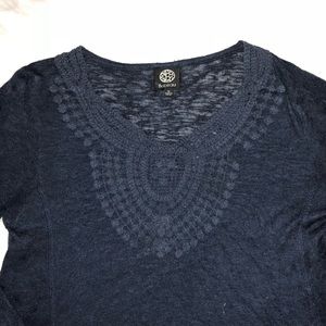 Bobeau Blue Tunic Top